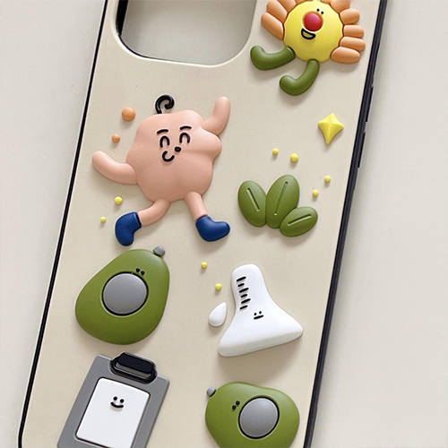 Driedimensionale cartoon mobiele telefoonhoes